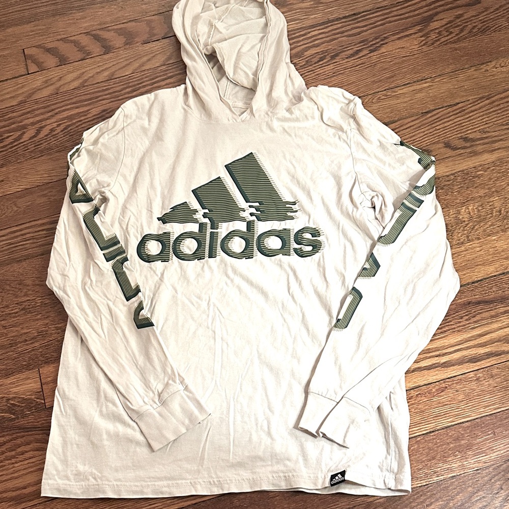 New Youth Adidas hooded long sleeve shirt
